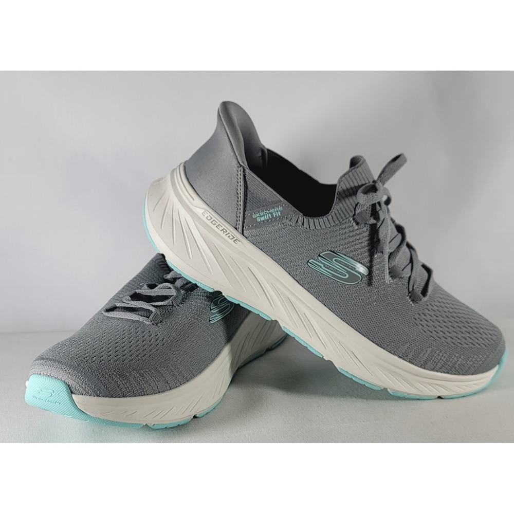 Skechers Hands Free Swift Fit No Bend Sneakers Womans US 10 Gray Memory Foam NEW
